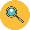 Magnifying glass logo