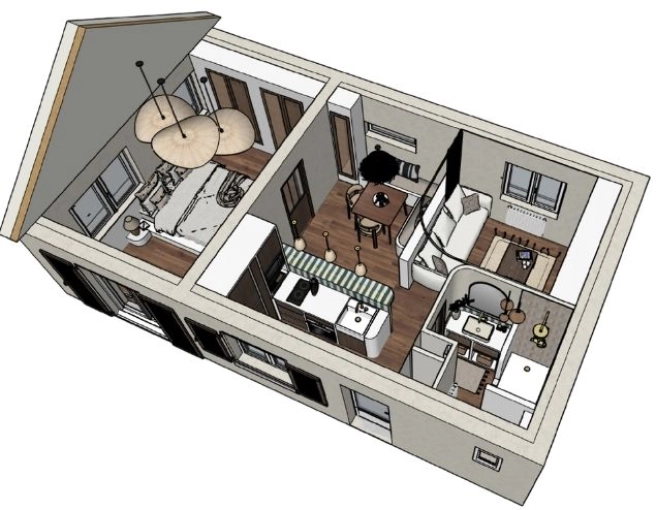 Home, Bohemian, Nature, Wabi-sabi, Full Project, Energy renovation, Creation of exclusive furniture, Shopping list, 3D ambiance, Plan, Renovation