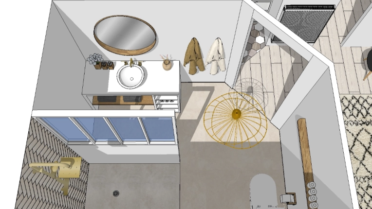 Maison individuelle, Contemporain, Scandinave, Appartement, Salle de bain