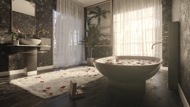 Maison individuelle, Bohème, Appartement, Salle de bain