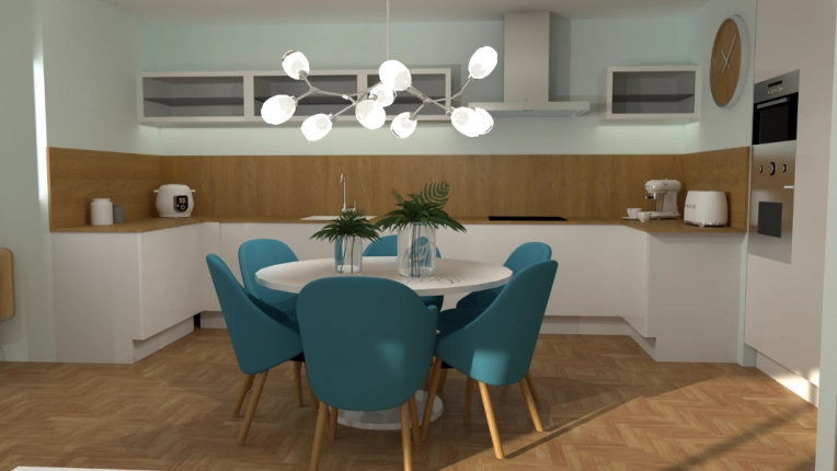 Home, Minimalist, Scandinavian, Flats / Apartments, Kitchen, Feng Shui