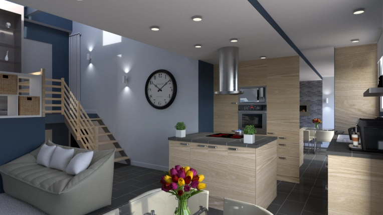 Home, Contemporary, Flats / Apartments, Kitchen