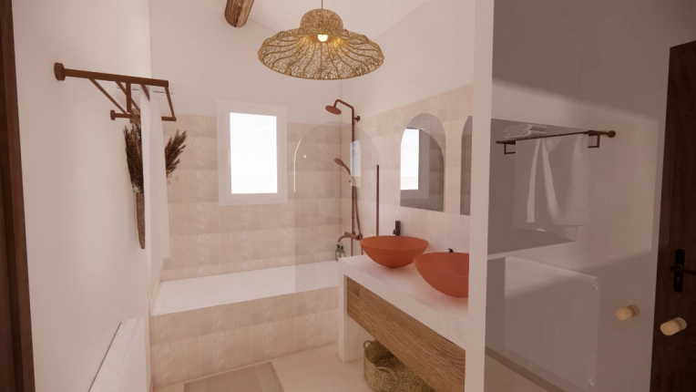 Home, Rustic, Bohemian, Scandinavian, Vintage, Bathroom, Chic, Nature