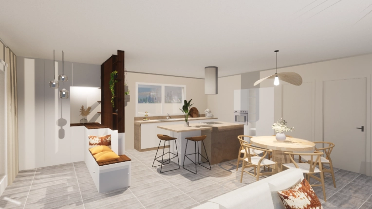 Home, Minimalist, Japanese, Scandinavian, Kitchen, Nature, Living room