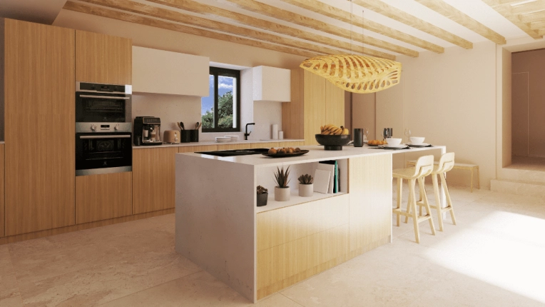 Home, Rustic, Contemporary, Scandinavian, Flats / Apartments, Kitchen, Nature