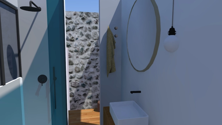 Industrial, Minimalist, Bathroom