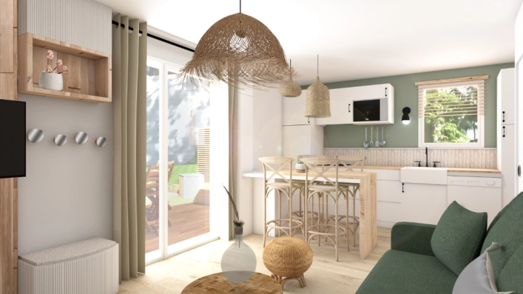 Home, Bohemian, Contemporary, Kitchen, Nature, Living room