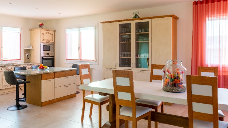 Maison individuelle, Rustique, Contemporain, Cuisine, Nature