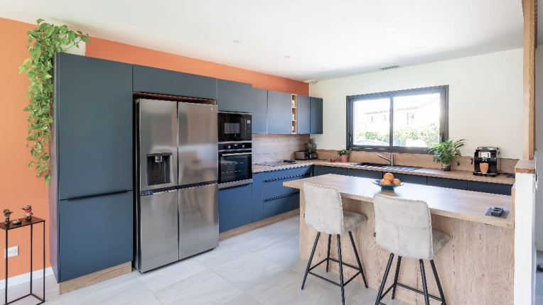Maison individuelle, Contemporain, Cuisine, Chic