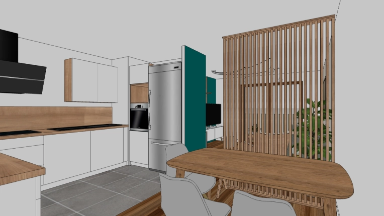 Home, Minimalist, Contemporary, Flats / Apartments, Kitchen, Chic