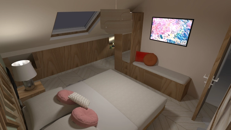 Maison individuelle, Scandinave, Chambre