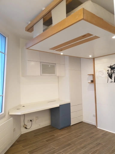 Minimalist, Contemporary, Japanese, Flats / Apartments, Room, Living room, Office, Dressing, Consultation Visit, Full Project, Home Staging, Creation of exclusive furniture, Shopping list, 3D ambiance, Plan, Renovation