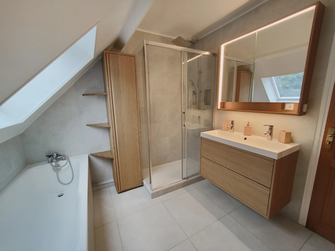 Home, Contemporary, Scandinavian, Bathroom, Consultation Visit, Full Project, Home Staging, Coach shopping, Shopping list, 3D ambiance, Plan, Renovation
