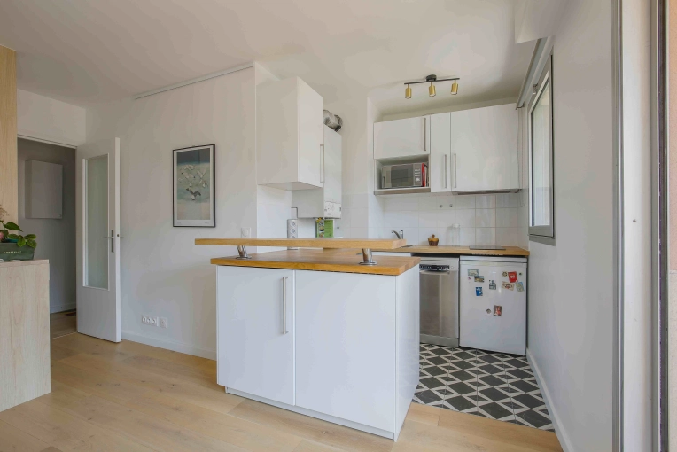 Rustic, Contemporary, Scandinavian, Flats / Apartments, Kitchen, Living room, Dining room, Consultation Visit, Full Project, Home Staging, Coach shopping, Creation of exclusive furniture, Shopping list, 3D ambiance, Plan, Renovation