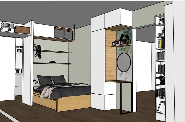 Home, Rustic, Contemporary, Flats / Apartments, Room, Nature, Dressing, Consultation Visit, Full Project, Coach shopping, Creation of exclusive furniture, Shopping list, 3D ambiance, Plan, Renovation