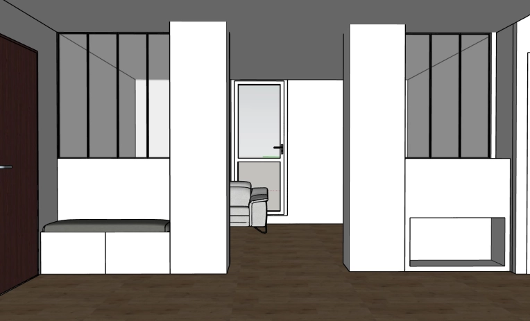 Industrial, Contemporary, Flats / Apartments, Living room, Consultation Visit, Full Project, Coach shopping, Creation of exclusive furniture, Shopping list, 3D ambiance, Plan, Renovation