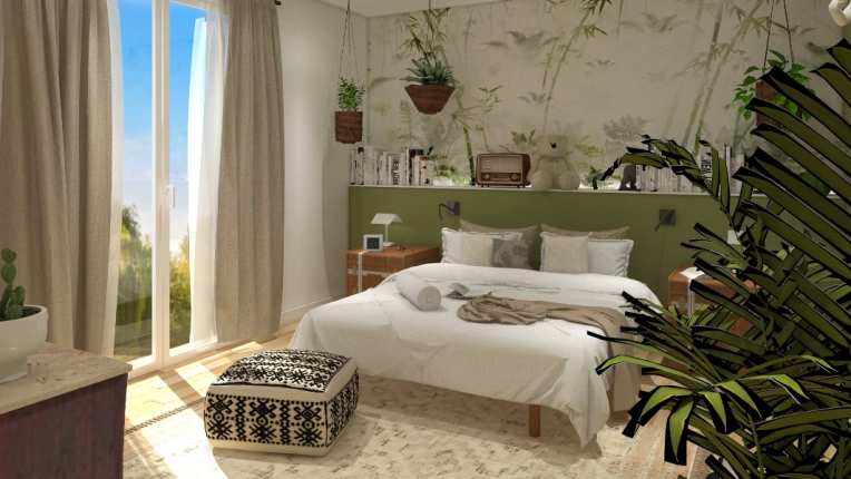 Maison individuelle, Chambre, Nature