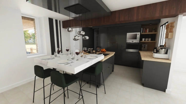 Industrial, Home, Contemporary, Kitchen, Chic