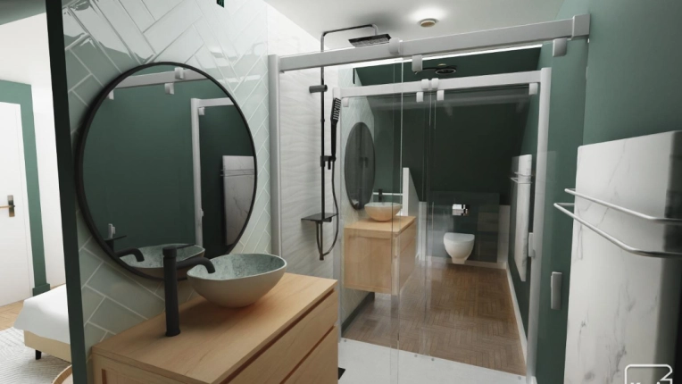 Industrial, Home, Contemporary, Bathroom, Chic