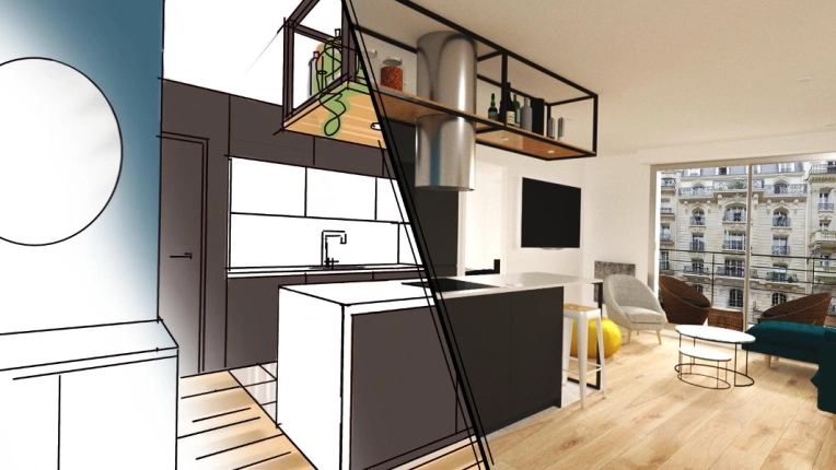 Industrial, Minimalist, Contemporary, Kitchen