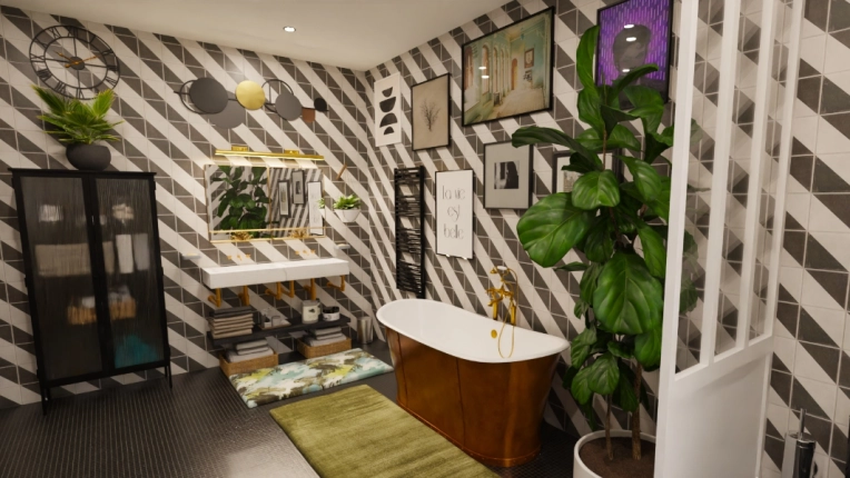 Appartement, Salle de bain, Maximaliste