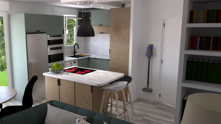 Scandinavian, Flats / Apartments, Kitchen, Nature