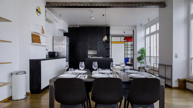 Industrial, Minimalist, Contemporary, Flats / Apartments, Kitchen, Chic