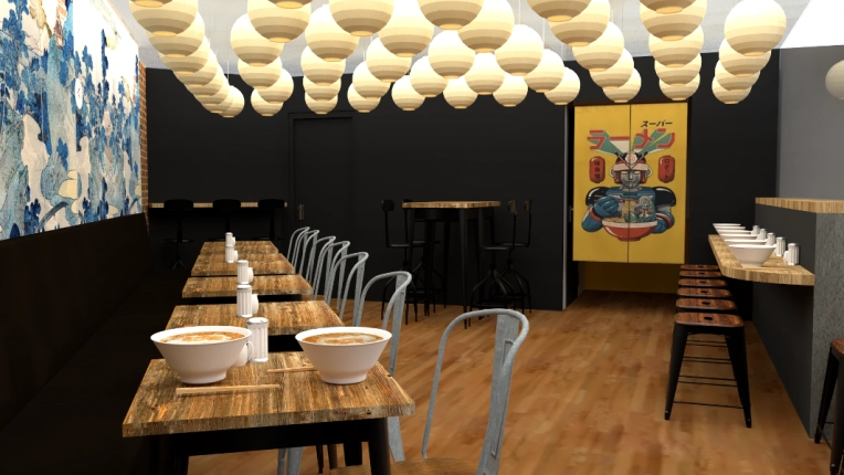 Industrial, Minimalist, Contemporary, Japanese, Restaurant, Chic