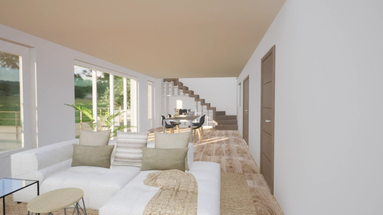 Home, Scandinavian, Living room, Dining room