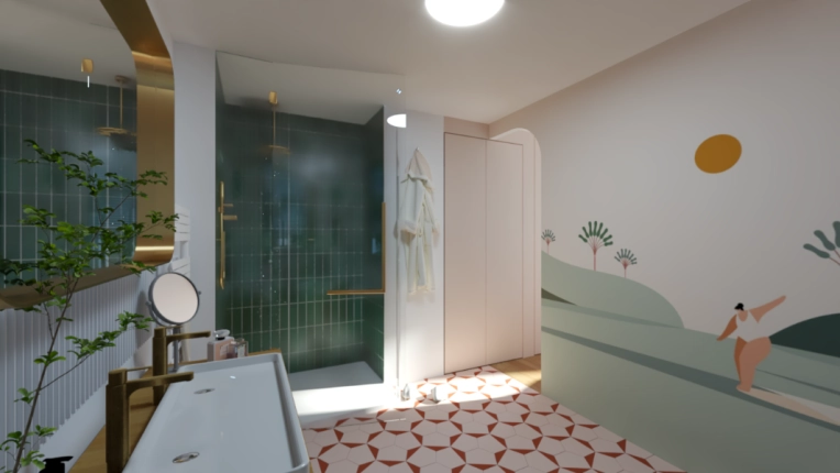 Home, Bohemian, Minimalist, Contemporary, Japanese, Scandinavian, Bathroom, Chic