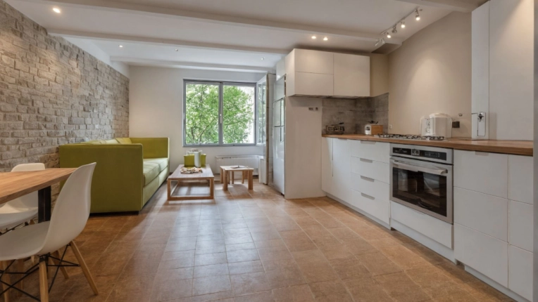Industrial, Home, Contemporary, Kitchen, Living room