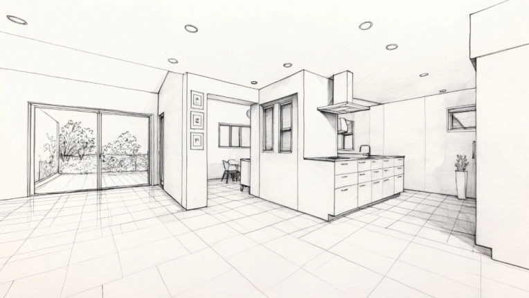 Rustic, Contemporary, Flats / Apartments, Kitchen, Living room