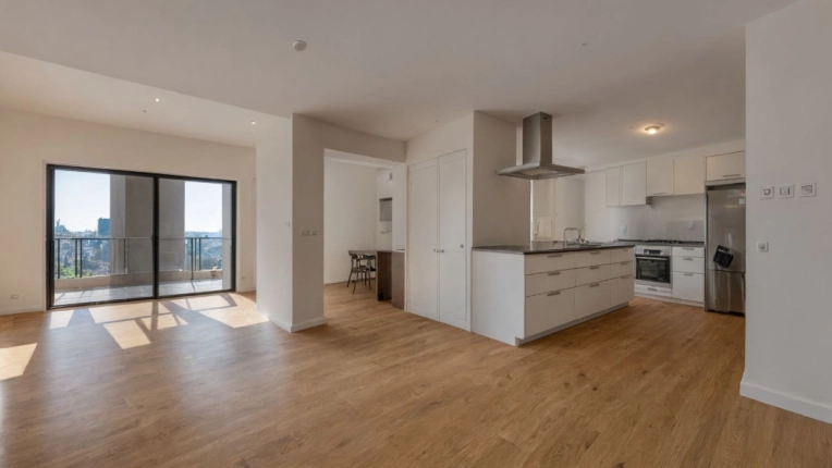 Contemporary, Flats / Apartments, Kitchen, Living room
