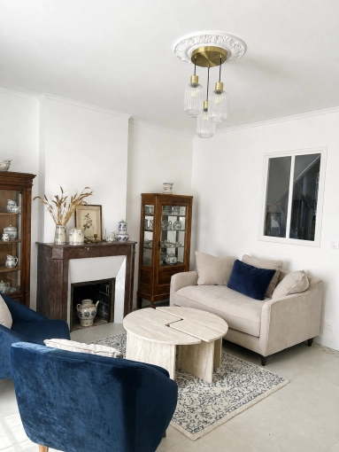 Home, Vintage, Chic, Living room, Consultation Visit, Full Project, Home Staging, Remote Coaching, Coach shopping, Shopping list, Renovation