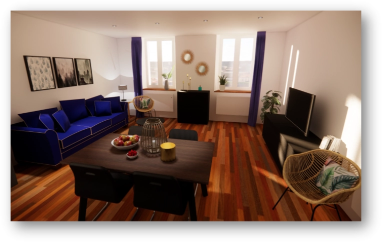 Contemporary, Flats / Apartments, Living room