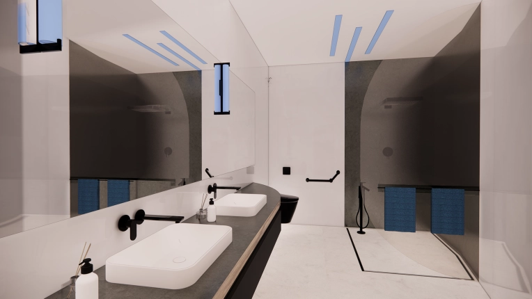 Minimalist, Contemporary, Scandinavian, Buildings Open to the Public, Bathroom, Chic, Nature