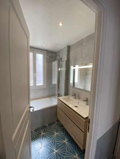 Minimaliste, Contemporain, Appartement, Salle de bain