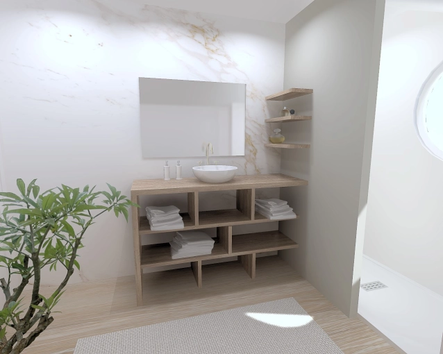 Hôtel, Minimaliste, Contemporain, Scandinave, Salle de bain
