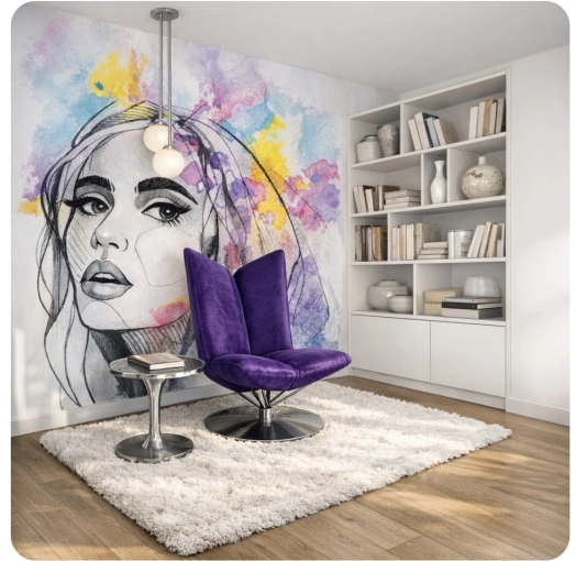 Contemporary, Flats / Apartments, Chic, Living room