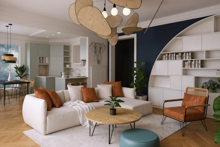 Contemporary, Living room