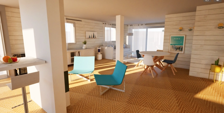 Maison individuelle, Minimaliste, Contemporain, Salon / séjour