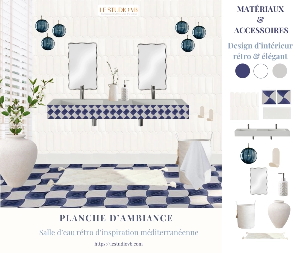 Vintage, Salle de bain, Chic