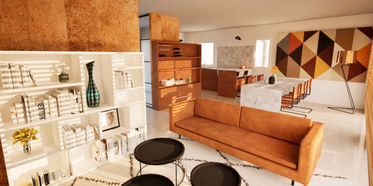 Industriel, Contemporain, Appartement, Chic