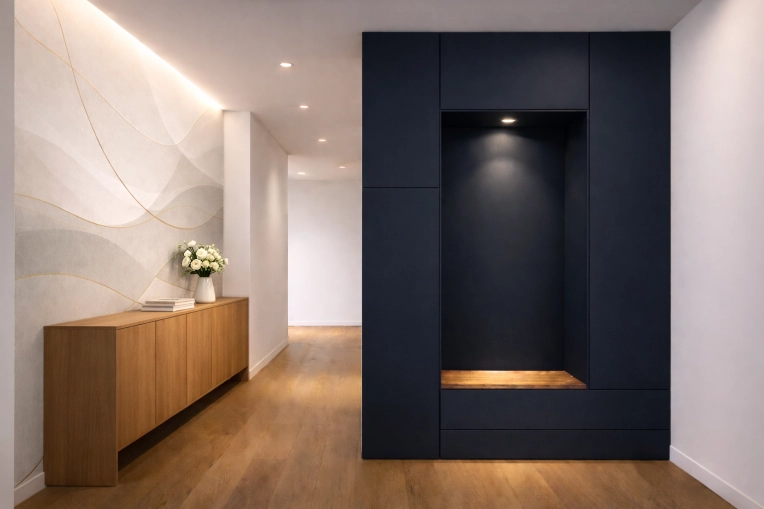 Minimalist, Flats / Apartments, Full Project, Creation of exclusive furniture, 3D ambiance