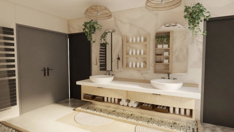 Rustic, Bathroom, Chic, Nature