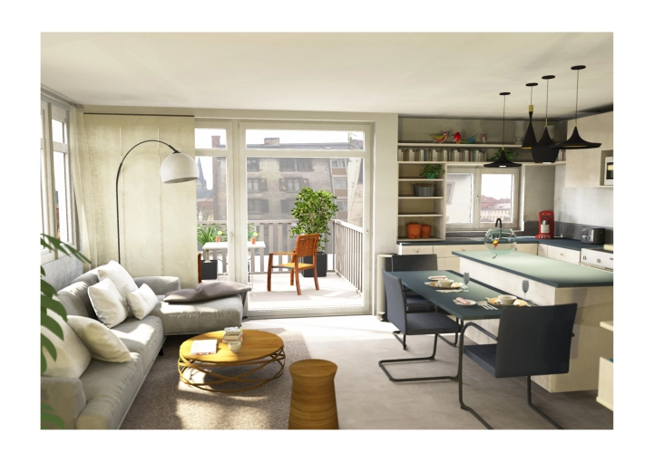 Contemporary, Scandinavian, Flats / Apartments, Home Staging, 3D ambiance