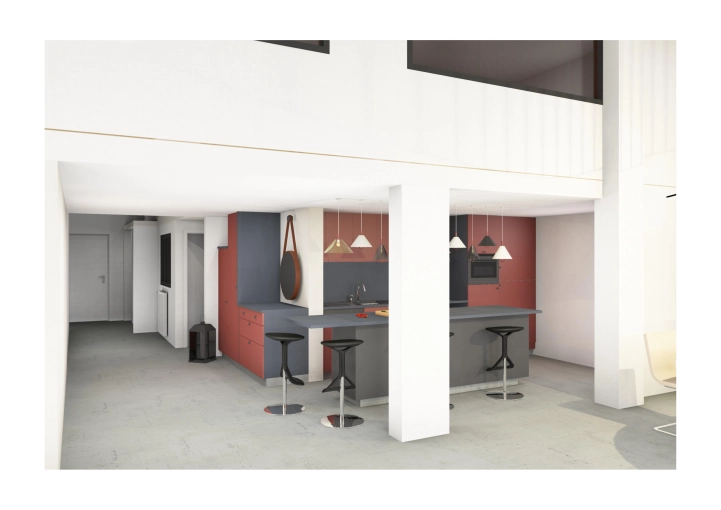 Industrial, Kitchen, Home Staging, 3D ambiance