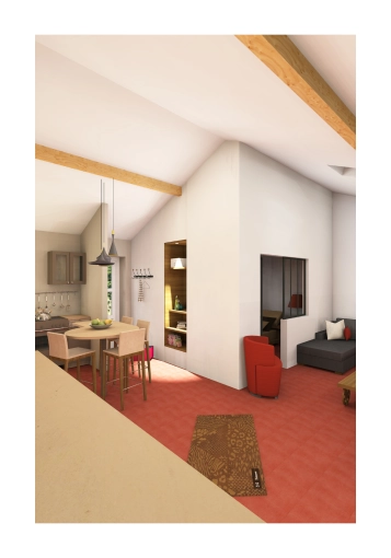 Contemporary, Tiny house, Home Staging, 3D ambiance