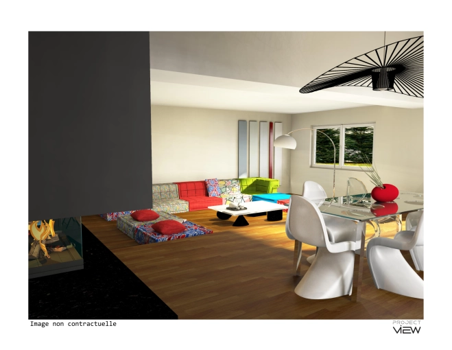 Contemporary, Scandinavian, Chic, Living room, Consultation Visit, Home Staging, 3D ambiance