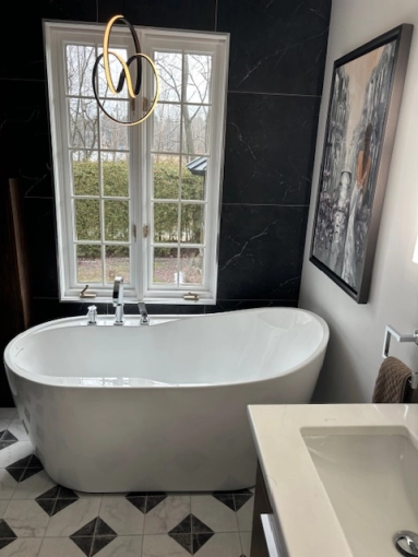 Contemporary, Vintage, Bathroom, Full Project, Shopping list, 3D ambiance